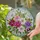 Tiffany Style Stained Glass Multi-Petal Flower Clematis Bloom Jewel Tone Edge-to-Edge Mosaic Stained Glass Suncatcher - 2
