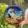 Ghost Witch Hat Black Cat Broom Moon Celestial Night Sky Sunset Stained Glass Panel Stained Glass Suncatcher - 2