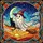 Ghost Witch Hat Black Cat Broom Moon Celestial Night Sky Sunset Stained Glass Panel Stained Glass Suncatcher - 5