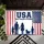 USA 250 Years Strong Family Silhouette - Distressed American Flag Anniversary Doormat - 6