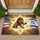 Patriotic Lion Dove Lamb Star of David American Israeli Flag - Unity Peace Symbolism Doormat - 1
