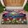 American Flag Rising Sun Wildflowers Patriotic - USA 250th Anniversary Liberty Justice Art Doormat - 1