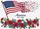 Waving American Flag "America" 1776-2026 Floral - USA 250th Anniversary Patriotic Design Doormat - 7