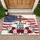Cross American Flag 'One Nation Under God' Floral Wreath - USA 250th Anniversary 1776-2026 Doormat - 1
