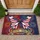 Stained Glass American Flag Butterfly 1776-2026 - USA 250th Anniversary Patriotic Doormat - 1