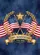 Crossed American Flags 250th Anniversary 1776-2026 - Gold Star Laurel Wreath Garden Flag - 6