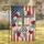 Rustic Wooden Cross American Flag 'ONE NATION UNDER GOD' USA 250th Anniversary (1776-2026) Garden Flag - 1