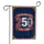 Patriotic 250th Anniversary 1776-2026 Emblem - Gold Stars & Striped Filigree Border Art Garden Flag - 3