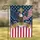 Bald Eagle American Flag Golden Cross 1776-2026 - USA 250th Anniversary Patriotic Garden Flag - 1