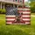 Rugged Cross American Flag Military Boots - God Bless America 250th Anniversary (1776-2026) Yard Sign - 1