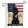 Black Fluffy Dog American Flag 1776-2026 - USA 250th Anniversary Independence Day Garden Flag - 3
