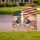 Labrador Dogs American Flag Cross - USA 250th Anniversary Faith & Freedom (1776-2026) Yard Sign - 3