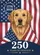 Golden Retriever American Flag 1776-2026 - USA 250 Years of Freedom Anniversary Garden Flag - 1