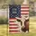 Hereford Cow Distressed American Flag 1776-2026 - USA 250th Anniversary Patriotic Garden Flag - 1