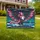 Bald Eagle American Flag Santa Christmas Cityscape - USA 250th Anniversary 1776-2026 Yard Sign - 1