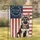German Shepherd Puppy We The People Distressed Flag 1776-2026 - USA 250th Anniversary for Veterans Garden Flag - 1