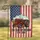 Vintage Red Tractor American Flag - USA 250 Years of Freedom 1776-2026 Patriotic Anniversary Garden Flag - 1