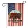 Vintage Red Tractor American Flag - USA 250 Years of Freedom 1776-2026 Patriotic Anniversary Garden Flag - 3