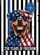 Rottweiler American Flag 1776-2026 Thin Blue Line Cross - USA 250 Years of Freedom Garden Flag - 6