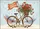Rustic Bicycle Wicker Basket Daisies Flag - America 250th Anniversary (1776-2026) Yard Sign - 6