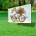 Rustic Bicycle Wicker Basket Daisies Flag - America 250th Anniversary (1776-2026) Yard Sign - 4