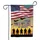 Waving American Flag Fighter Jets Military - USA 250th Anniversary 1776-2026 Veterans Garden Flag - 3