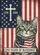 Tabby Cat American Flag Bandana Christian Cross 1776-2026 - USA 250th Anniversary Patriotic Garden Flag - 6