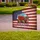 Vintage Tractor Distressed American Flag 250 Years of Freedom 1776-2026 Patriotic Yard Sign - 3