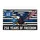 Bald Eagle American Flag Christian Cross Thin Blue Line - USA 250 Years of Freedom Doormat - 3