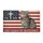 Tabby Cat Distressed American Flag 1776-2026 - USA 250th Anniversary of Blessings Doormat - 3