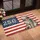 Patriotic Gray Tabby Cat American Flag USA 250th Anniversary (1776-2026) Independence Day Doormat - 4