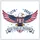 Patriotic Bald Eagle American Flag 1776-2026 - USA 250 Years of Freedom Anniversary Yard Sign - 6