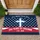 Luminous Cross Star Field 250 Years of Freedom - One Nation Under God 1776-2026 Doormat - 1