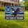 Bald Eagle American Flag Christian Cross Thin Blue Line - USA 250 Years of Freedom Yard Sign - 1