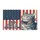 Patriotic Tabby Cat American Flag 250th Anniversary (1776-2026) Freedom Paw Print Doormat - 3
