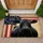 Black Angus Cow Betsy Ross Flag 1776-2026 - USA 250th Anniversary Independence Day Doormat - 1