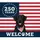 Black Dog American Flag 250 Years Welcome - Patriotic USA 250th Anniversary (1776-2026) Doormat - 7