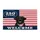 Black Dog American Flag 250 Years Welcome - Patriotic USA 250th Anniversary (1776-2026) Doormat - 3