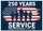 Distressed American Flag Military Soldiers 250 Years Service - USA 250th Anniversary 1776-2026 Yard Sign - 6