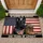 Black German Shepherd American Flag Military 1776-2026 - 250th Anniversary In Honor of Service Doormat - 1
