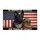 Black German Shepherd American Flag Military 1776-2026 - 250th Anniversary In Honor of Service Doormat - 3