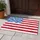 Watercolor Floral American Flag - USA 250th Anniversary Patriotic Art (1776-2026) Doormat - 5