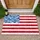 Watercolor Floral American Flag - USA 250th Anniversary Patriotic Art (1776-2026) Doormat - 1