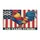 Patriotic Rooster American Flag 1776-2026 - USA 250th Anniversary Gift for Dad Doormat - 3
