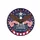 Bald Eagle American Flag 1776-2026 - USA 250 Years of Freedom Patriotic Anniversary Spare Tire Cover - 3