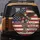 Bald Eagle American Flag Cross with Flowers 1776-2026 - USA 250th Anniversary Gift Spare Tire Cover - 2