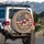Distressed American Flag Wildflowers - USA 250th Anniversary Patriotic Freedom Democracy Spare Tire Cover - 5