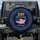 Gold 250th Anniversary USA Map Flag Stars 1776-2026 - Independence Day Patriotic Spare Tire Cover - 1