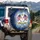 Golden Star Crossed American Flags 1776-2026 - USA 250th Anniversary Patriotic Celebration Spare Tire Cover - 5