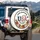 Distressed USA Stars Stripes Wreath 250th Anniversary 1776-2026 Faith Freedom Emblem Spare Tire Cover - 5